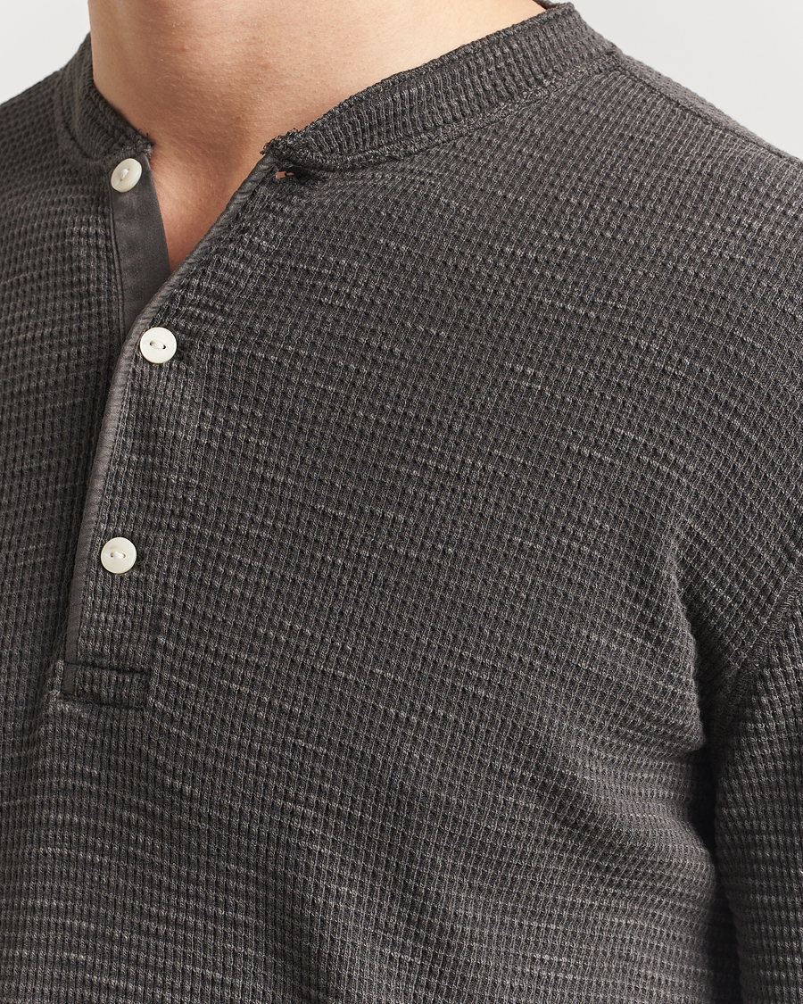 Herre | Trøjer | RRL | Long Sleeve Henley Faded Black