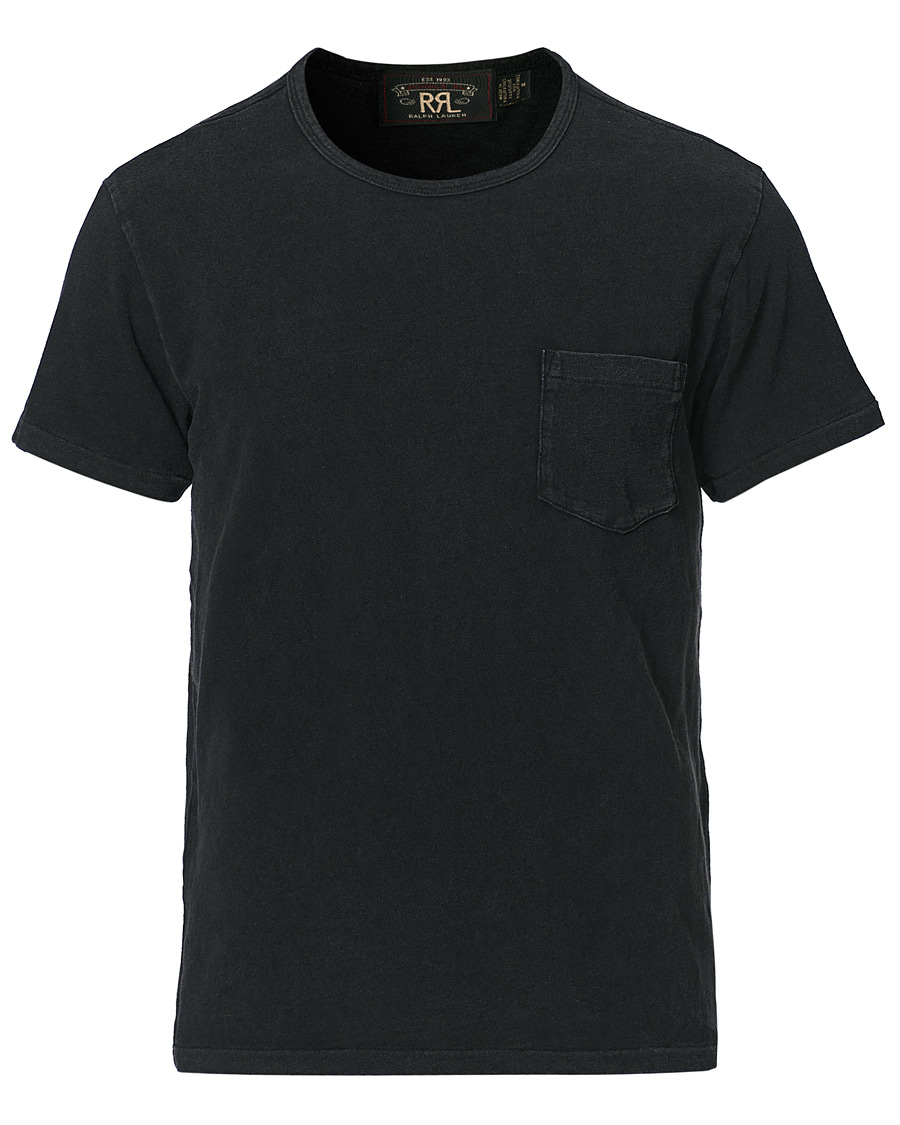 Herre | T-Shirts | RRL | Washed Pocket Tee Black Indigo