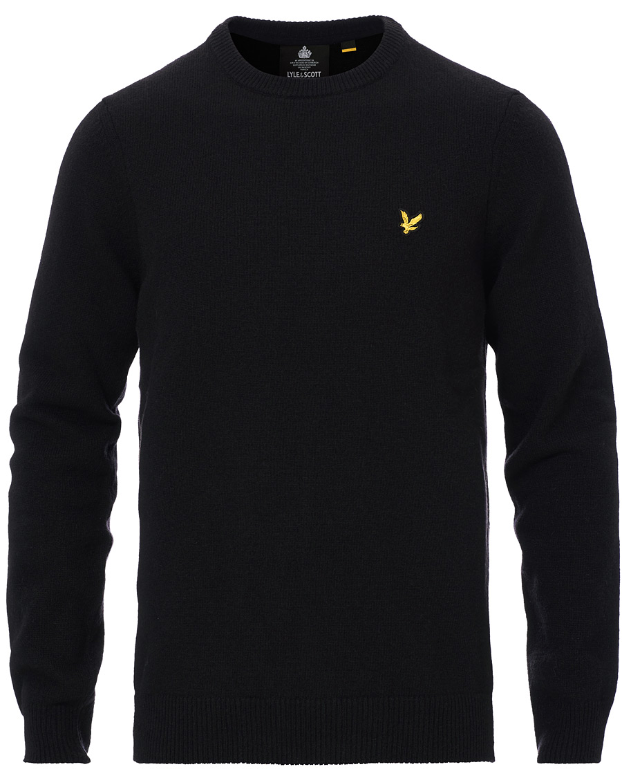 Herre | Trøjer | Lyle & Scott | Lambswool Crew Neck Pullover Black