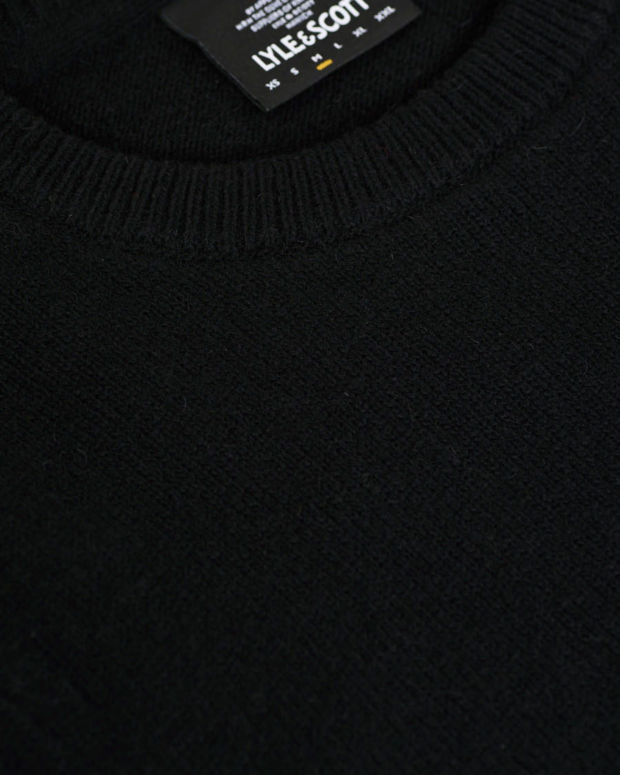 Herre | Trøjer | Lyle & Scott | Lambswool Crew Neck Pullover Black