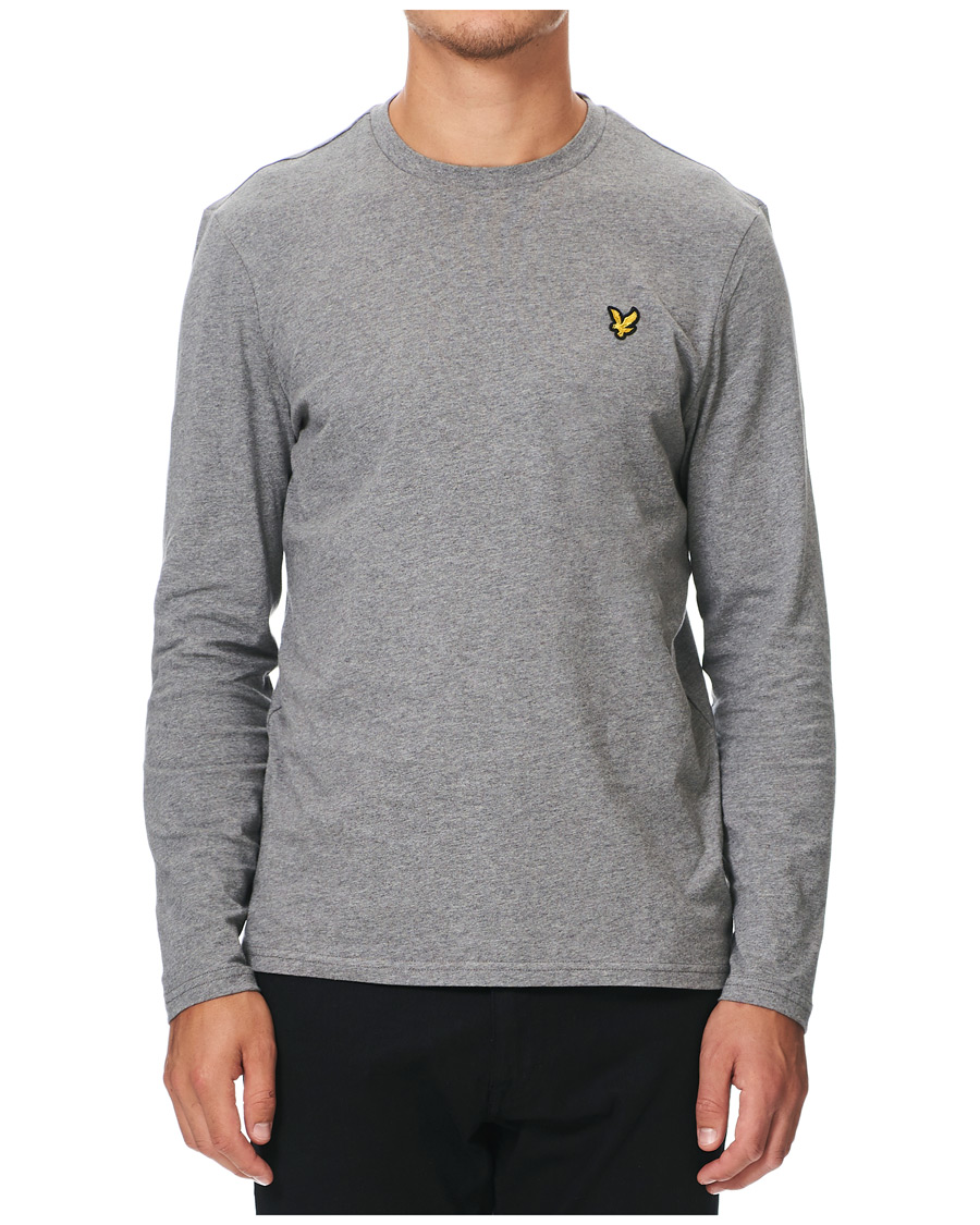 Herre | T-Shirts | Lyle & Scott | Long Sleeve Crew Neck Tee Mid Grey Marl