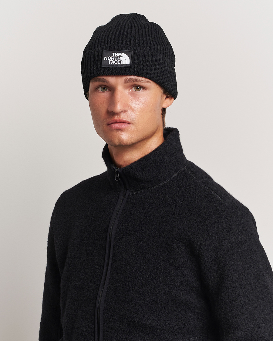 Herre | The North Face Logo Box Cuffed Beanie Black | The North Face | Logo Box Cuffed Beanie Black