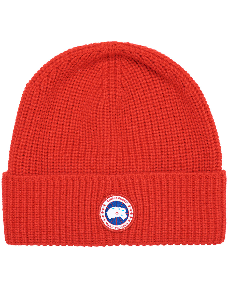 Canada Goose Arctic Disc Rib Toque Red - CareOfCarl.dk