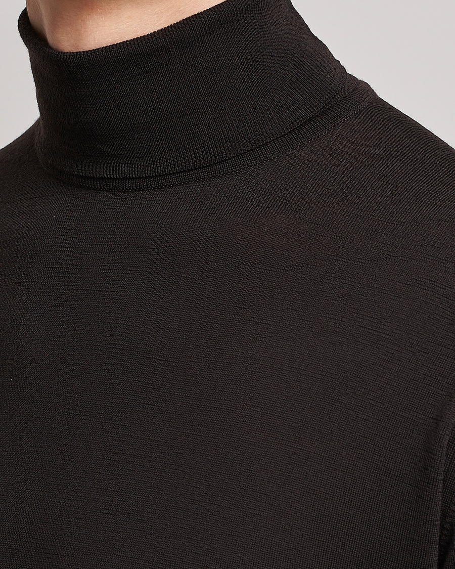Herre | Trøjer | John Smedley | Cherwell Extra Fine Merino Rollneck Dark Cocoa