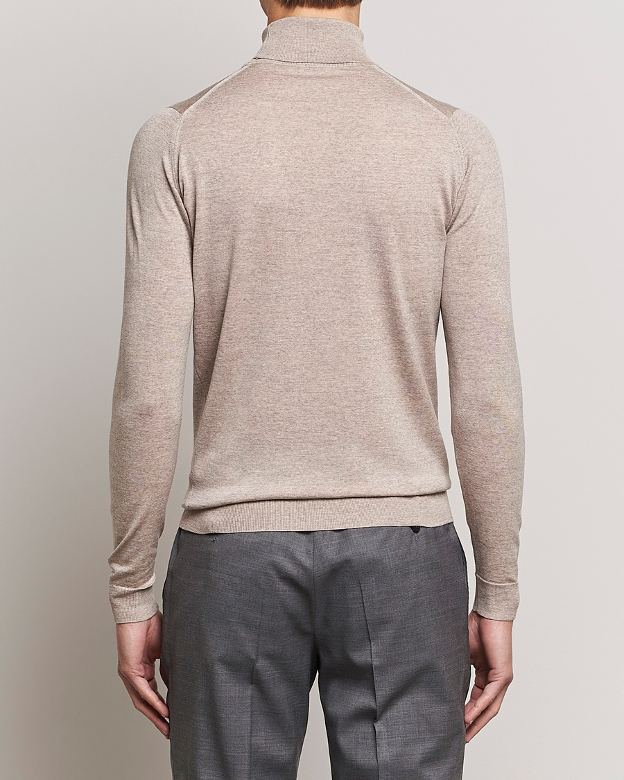 Herre | Trøjer | John Smedley | Cherwell Extra Fine Merino Rollneck Soft Fawn