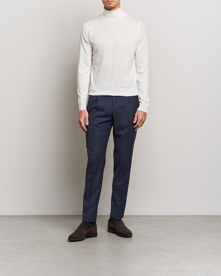 Herre | Trøjer | John Smedley | Cherwell Extra Fine Merino Rollneck Snow White