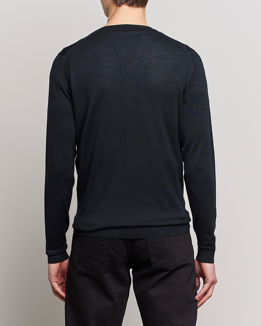 Herre | Trøjer | John Smedley | Lundy Extra Fine Merino Crew Neck Black