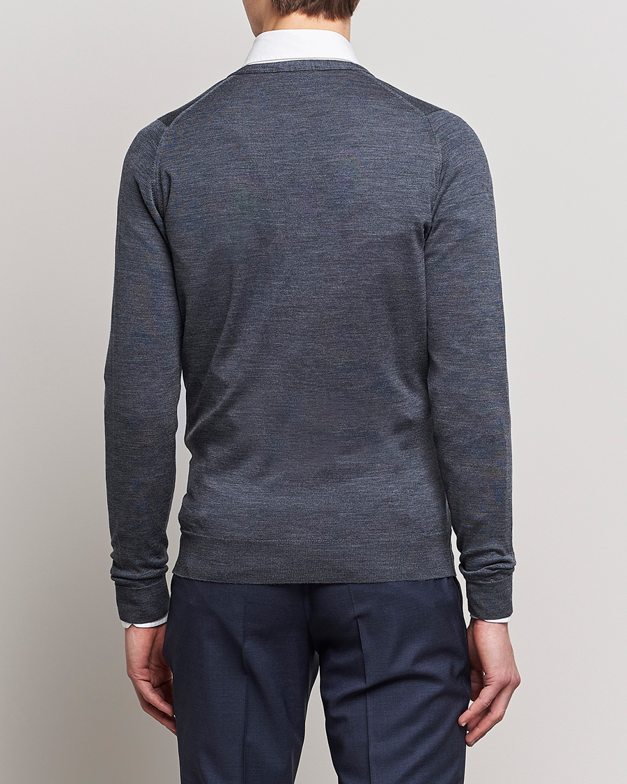 Herre | Trøjer | John Smedley | Petworth Extra Fine Merino Cardigan Charcoal