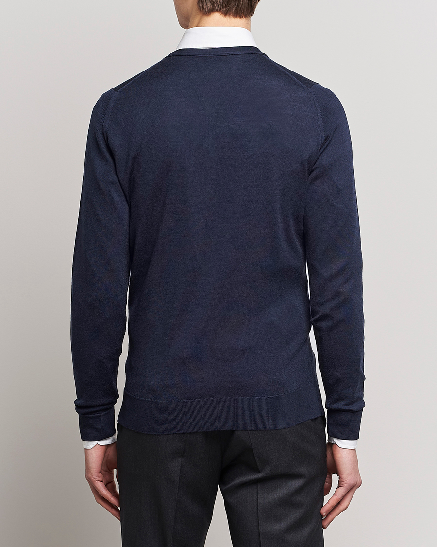 Herre | Trøjer | John Smedley | Petworth Extra Fine Merino Cardigan Midnight