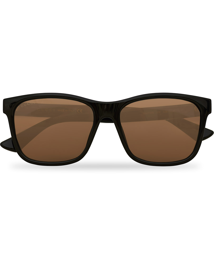 Herre | Gucci GG0746S Sunglasses Black/Brown | Gucci | GG0746S Sunglasses Black/Brown