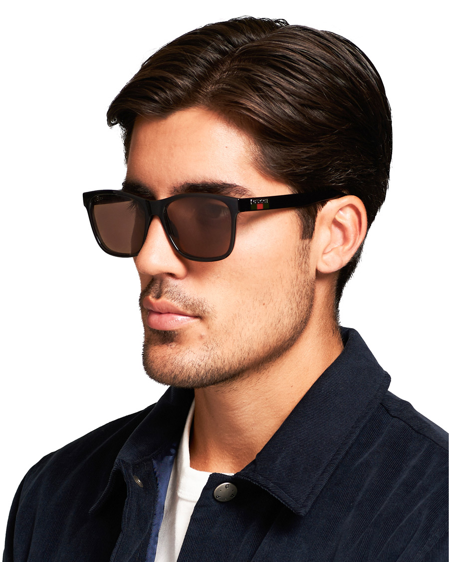 Herre | Gucci GG0746S Sunglasses Black/Brown | Gucci | GG0746S Sunglasses Black/Brown