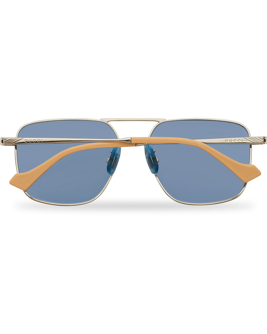Trække på kupon Snuble Gucci GG0743S Sunglasses Silver/Blue - CareOfCarl.dk