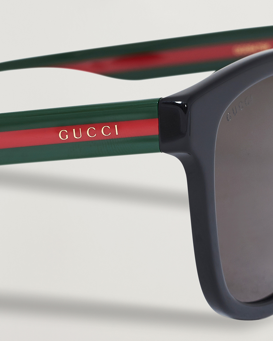 hykleri span stof Gucci GG0847SK Sunglasses Black/Green - CareOfCarl.dk