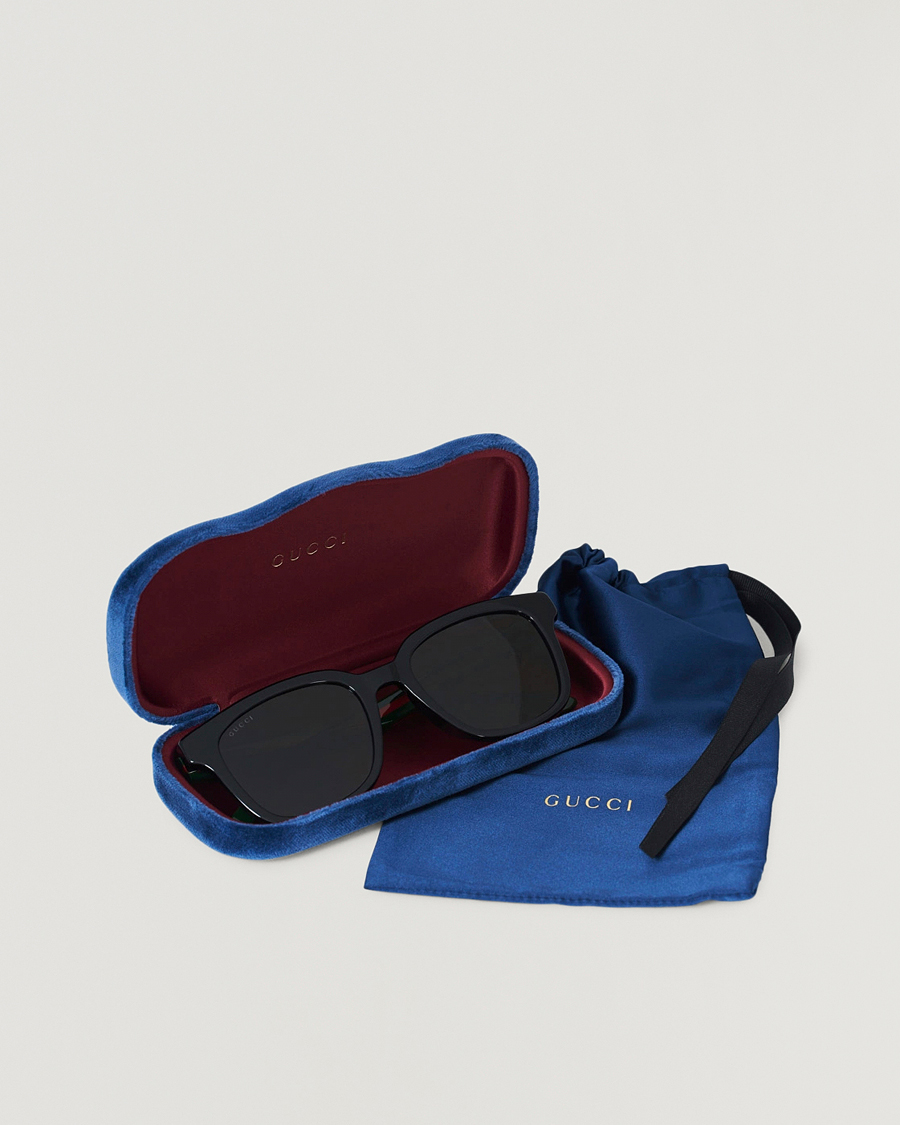 Herre | Gucci GG0847SK Sunglasses Black/Green | Gucci | GG0847SK Sunglasses Black/Green