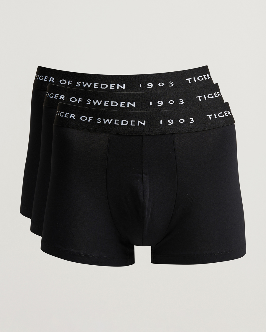Herre | Undertøj | Tiger of Sweden | Hermod Cotton 3-Pack Boxer Brief Black