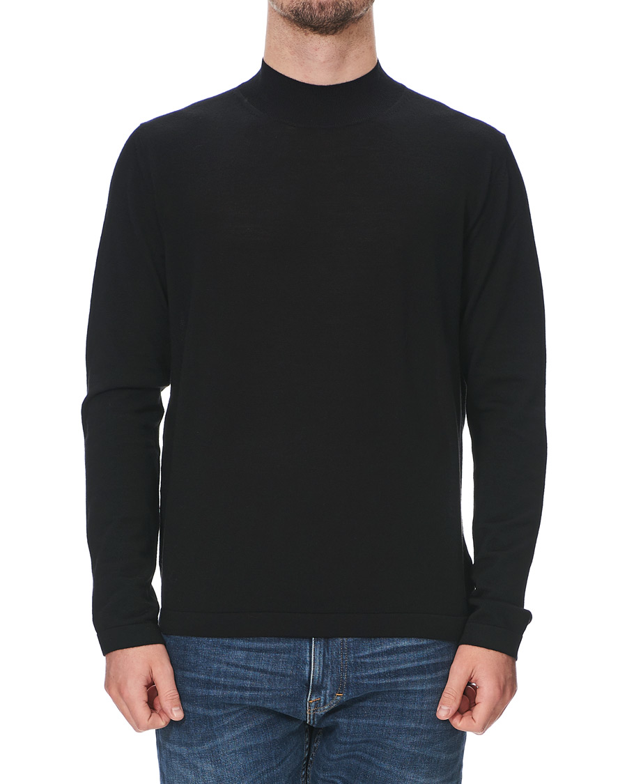 Herre | Trøjer | Tiger of Sweden | Tern Wool Merino Mockneck Black