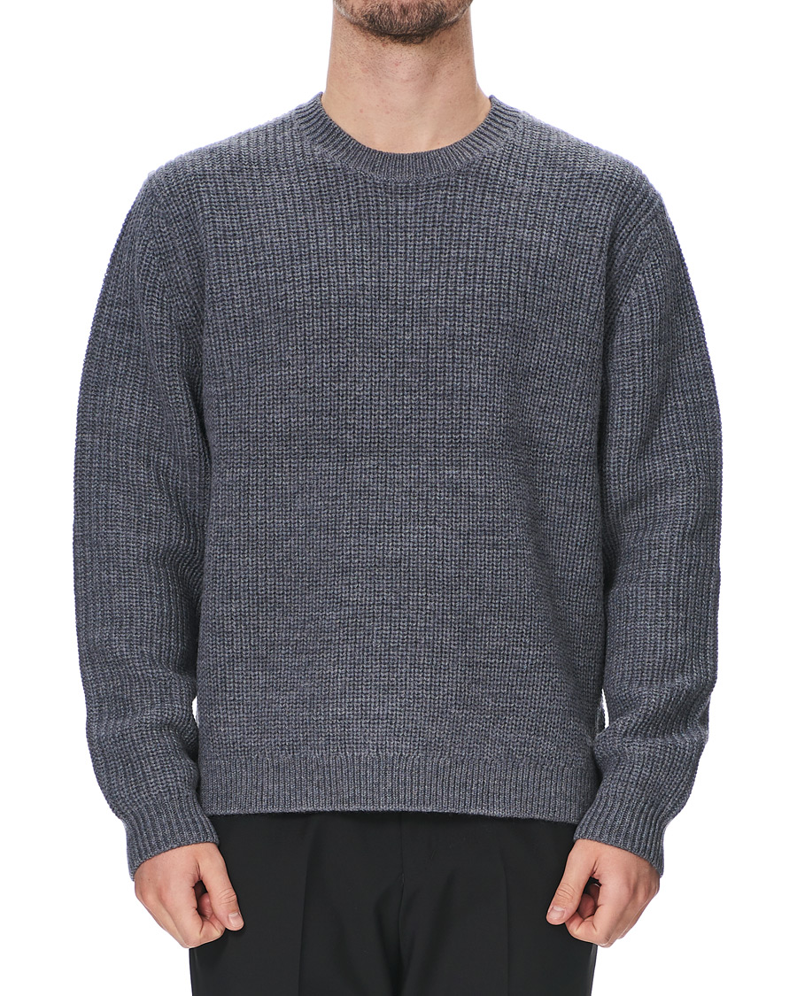 Herre | Trøjer | Tiger of Sweden | Puffin Wool Merino Crew Neck Grey