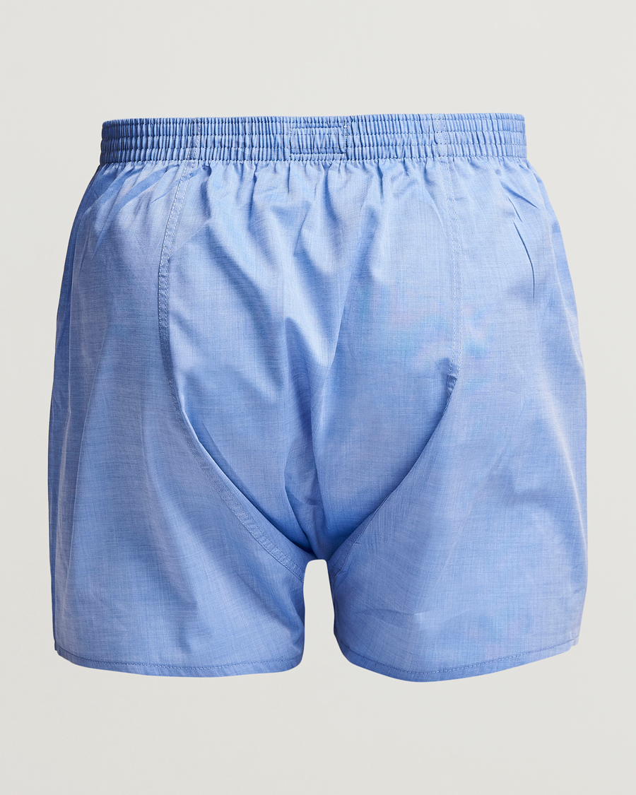 Herre |  | Derek Rose | Classic Fit Cotton Boxer Shorts Blue