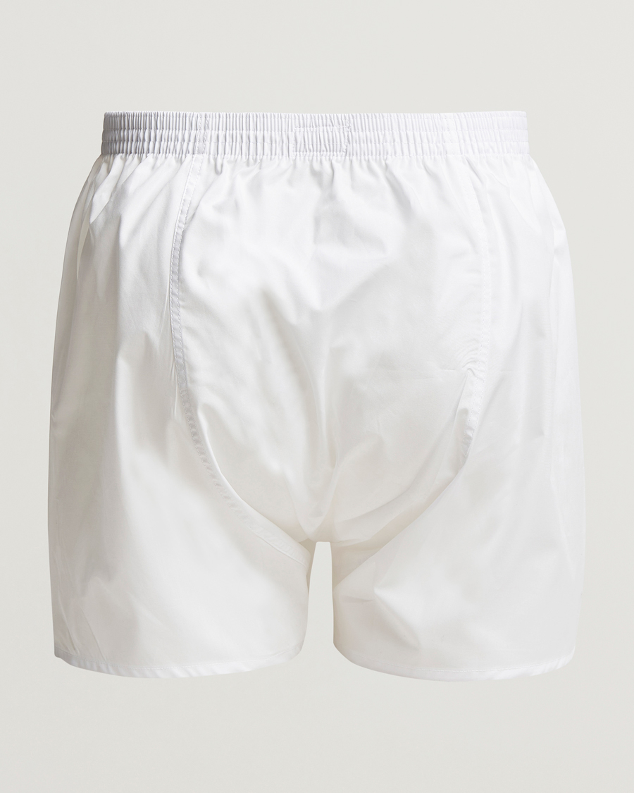 Herre |  | Derek Rose | Classic Fit Cotton Boxer Shorts White