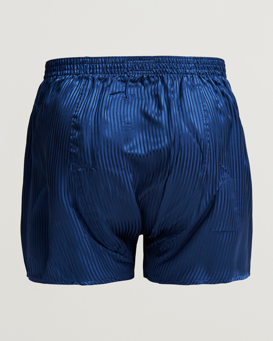 Herre | Boxershorts | Derek Rose | Classic Fit Silk Boxer Shorts Navy