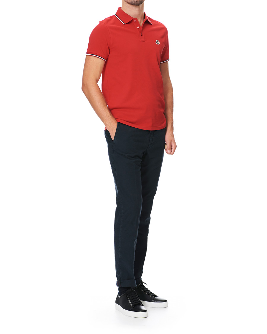 Herre | Polotrøjer | Moncler | Logo Tipped Polo Red