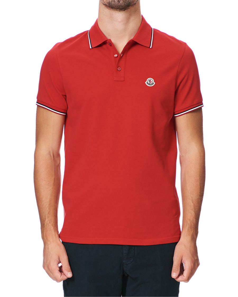 Herre | Polotrøjer | Moncler | Logo Tipped Polo Red