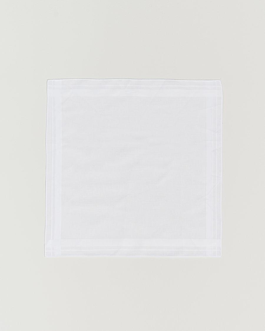 Herre | Lommeklude | Amanda Christensen | Cotton Pocket Square White