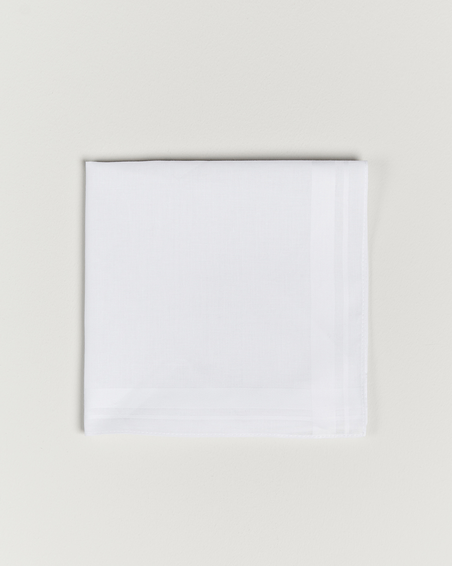Herre | Lommeklude | Amanda Christensen | Cotton Pocket Square White