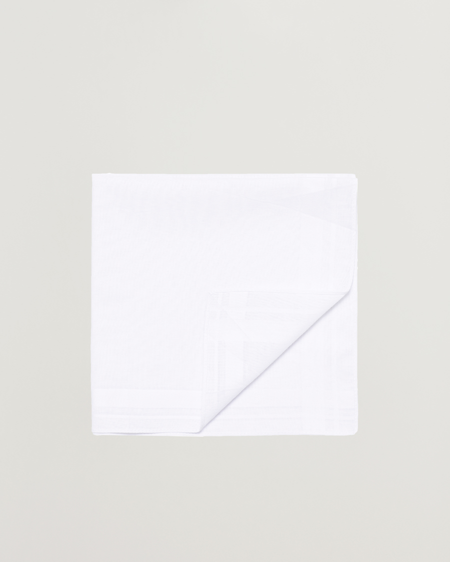 Herre | Lommeklude | Amanda Christensen | 3-Pack Cotton Pocket Square White
