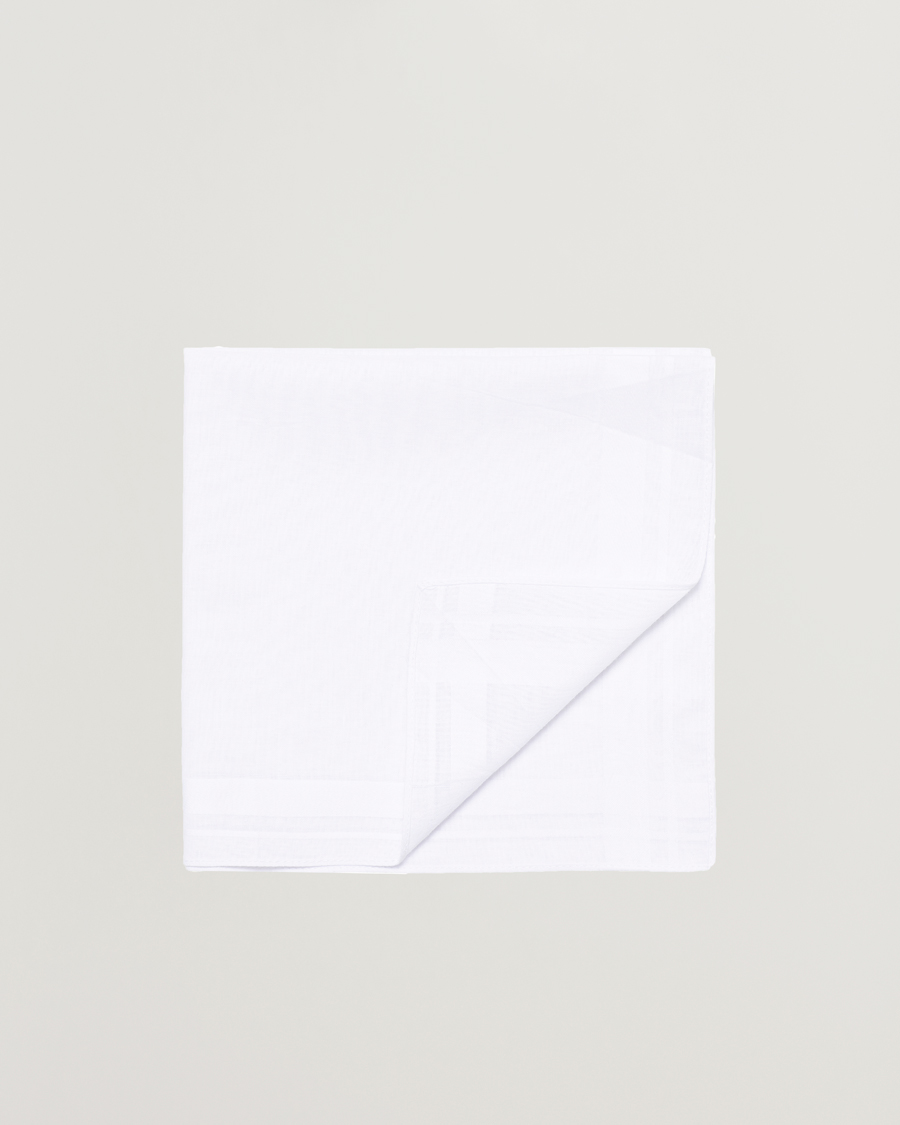 Herre | Lommeklude | Amanda Christensen | 6-pack Cotton Pocket Square White