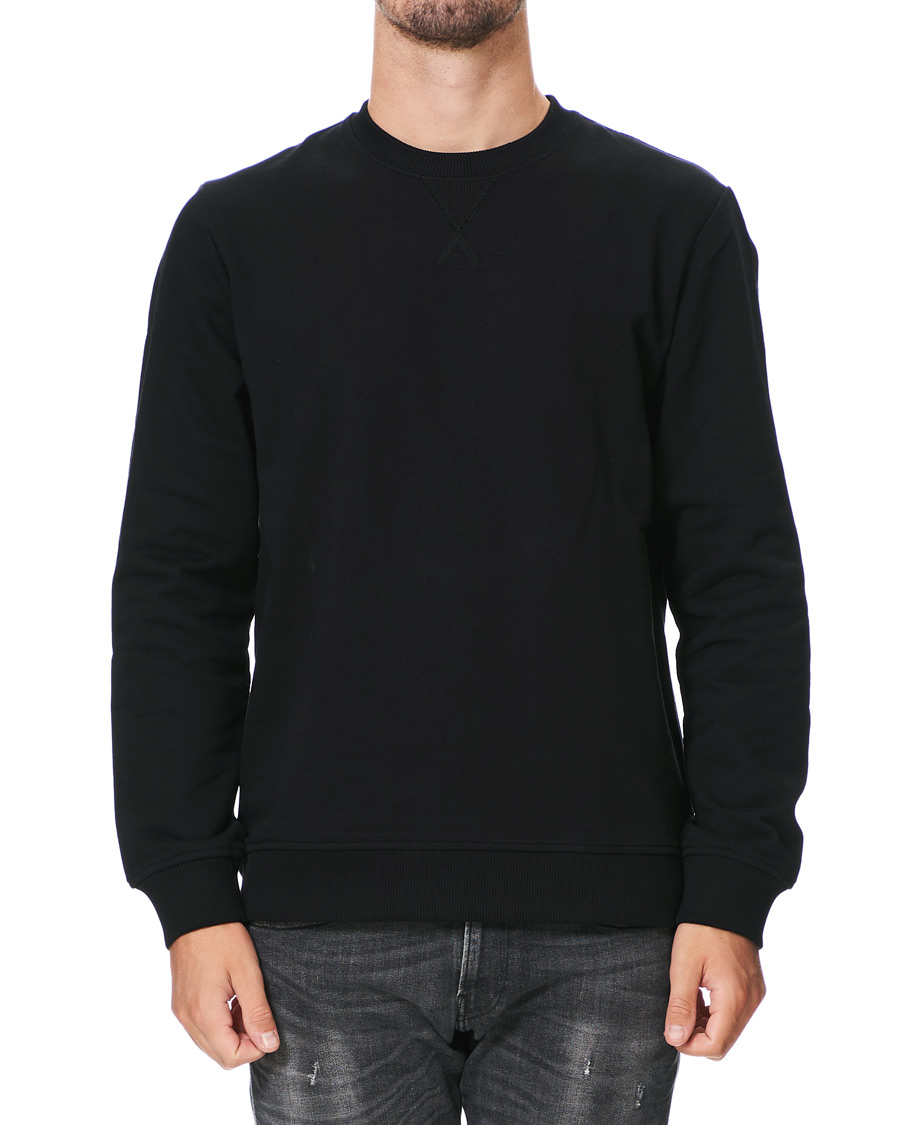 Herre | Trøjer | Samsøe Samsøe | Samsøe & Samsøe Hugo Organic Cotton Crew Neck Sweat Black