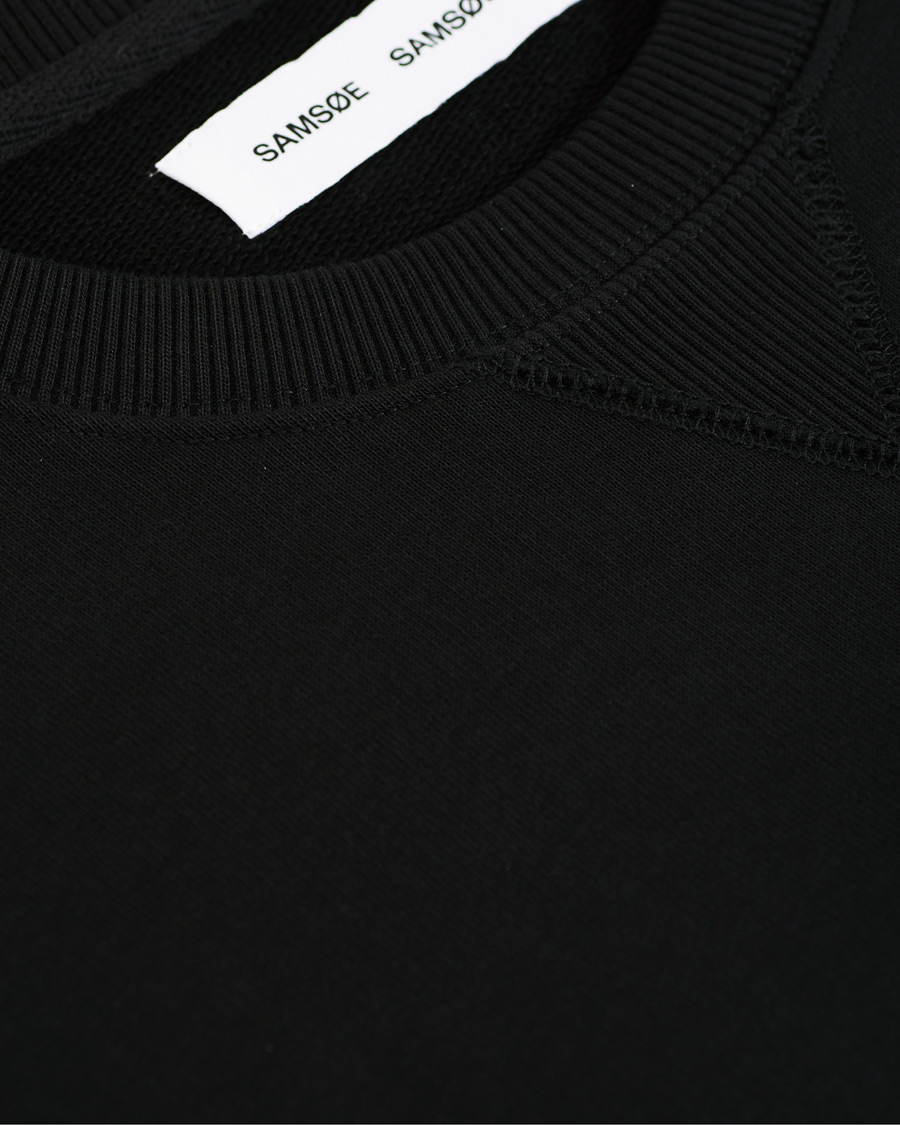 Herre | Trøjer | Samsøe Samsøe | Samsøe & Samsøe Hugo Organic Cotton Crew Neck Sweat Black