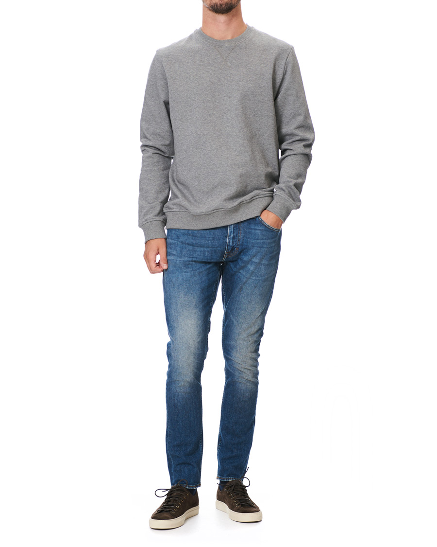 Herre | Trøjer | Samsøe Samsøe | Samsøe & Samsøe Hugo Organic Cotton Crew Neck Sweat Grey Mel