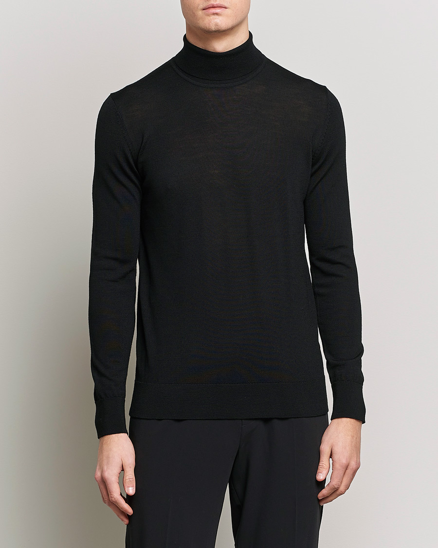 Herre | Trøjer | Samsøe Samsøe | Flemming Superfine Merino Wool Roll Neck Black