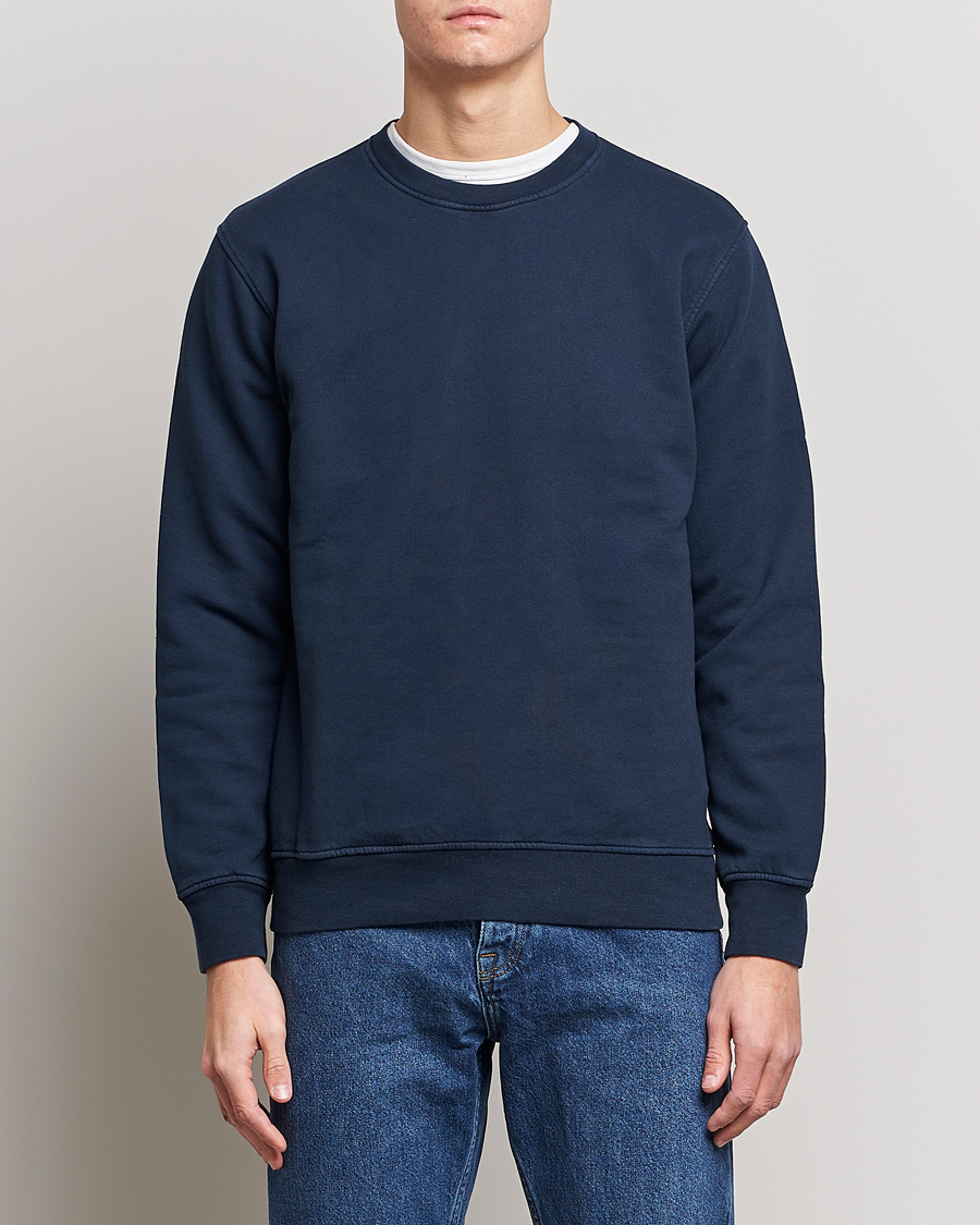 Herre | For et mere bæredygtigt valg | Colorful Standard | Classic Organic Crew Neck Sweat Navy Blue