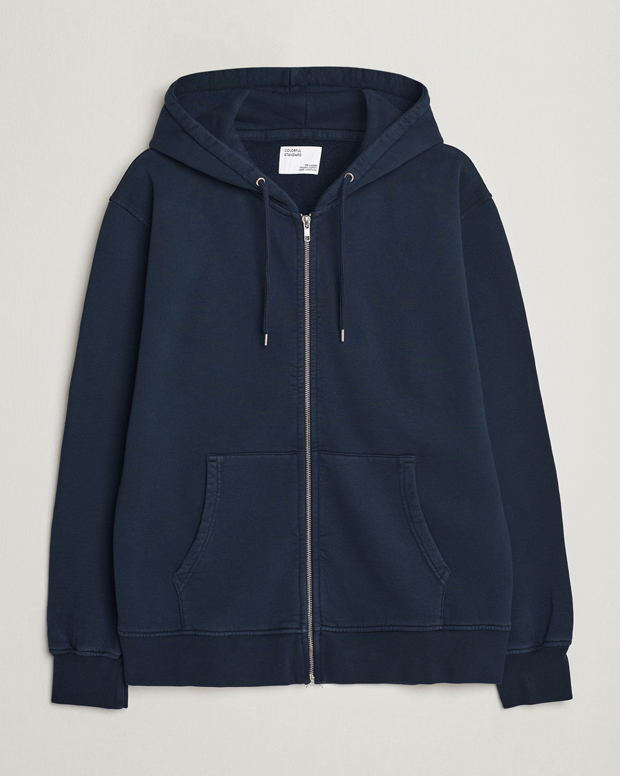 Herre | Trøjer | Colorful Standard | Classic Organic Full Zip Hood Navy Blue