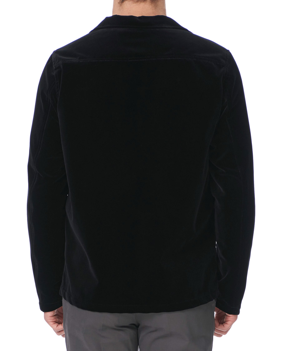 Herre | Skjorter | Oscar Jacobson | Holger Velvet Shirt Jacket Black