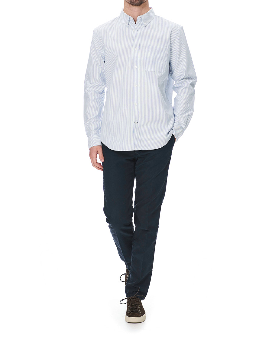 Herre | Skjorter | Club Monaco | Slim Fit Oxford Stripe Shirt Blue/White