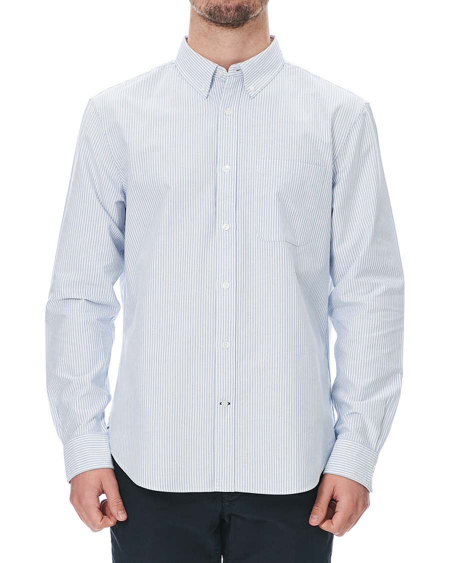Herre | Skjorter | Club Monaco | Slim Fit Oxford Stripe Shirt Blue/White