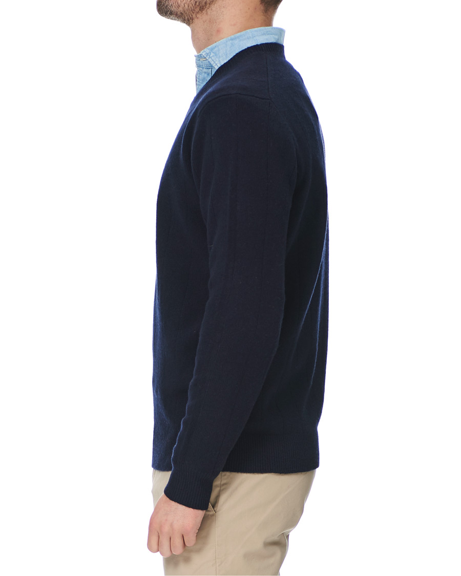 Herre | Trøjer | Club Monaco | Cashmere Blend Needle Stitched Sweater Navy