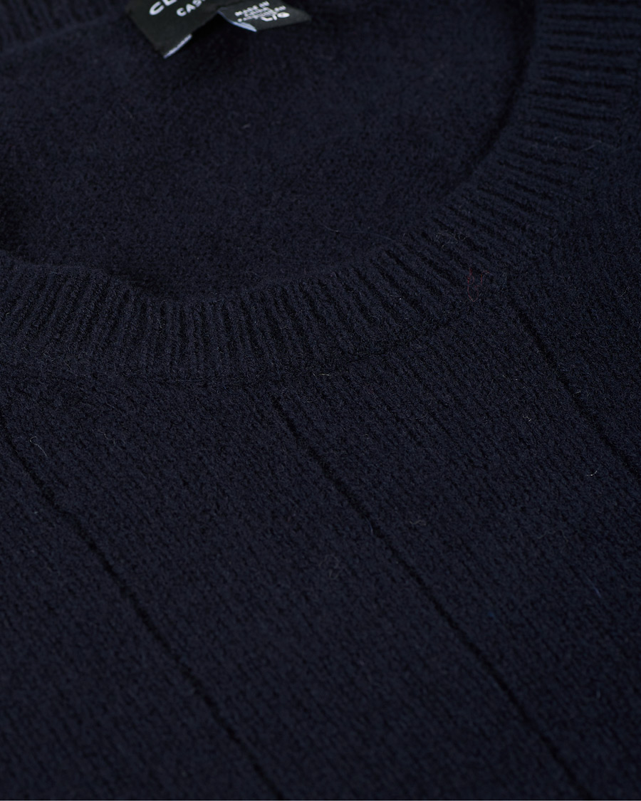 Herre | Trøjer | Club Monaco | Cashmere Blend Needle Stitched Sweater Navy