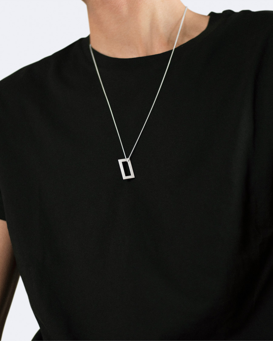 Herr |  | LE GRAMME | Rectangular Necklace Le 3.4 Sterling Silver