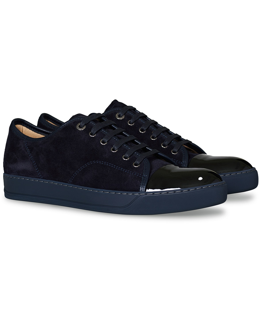 Herre | Lanvin Patent Captoe Sneaker Dark Blue/Dark Blue | Lanvin | Patent Captoe Sneaker Dark Blue/Dark Blue