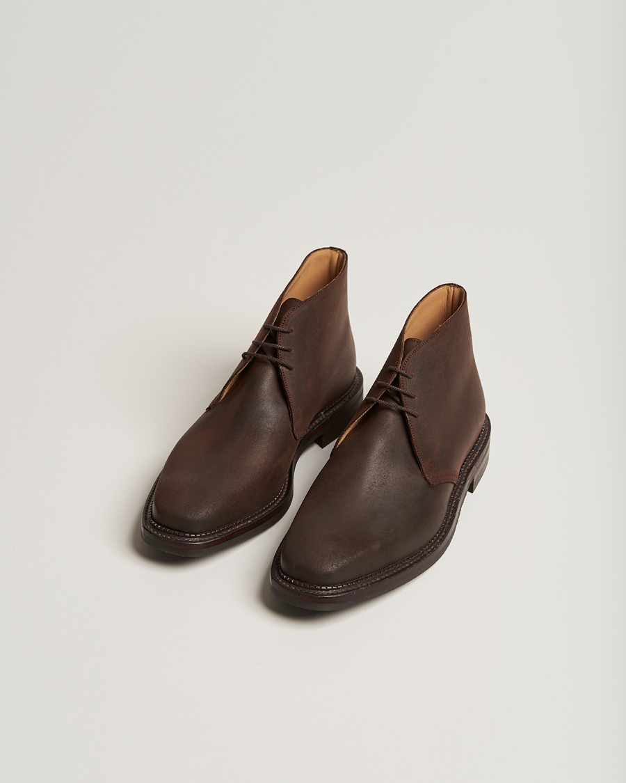 Herre | Støvler | Crockett & Jones | Molton Chukka Dk Brown Rough-Out Suede