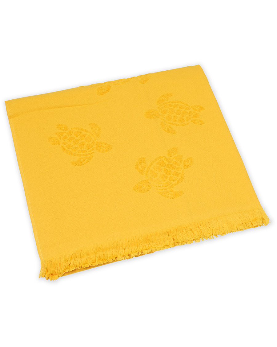 Herre | Vilebrequin Turtle Jacquard Beach Towel Yellow | Vilebrequin | Turtle Jacquard Beach Towel Yellow