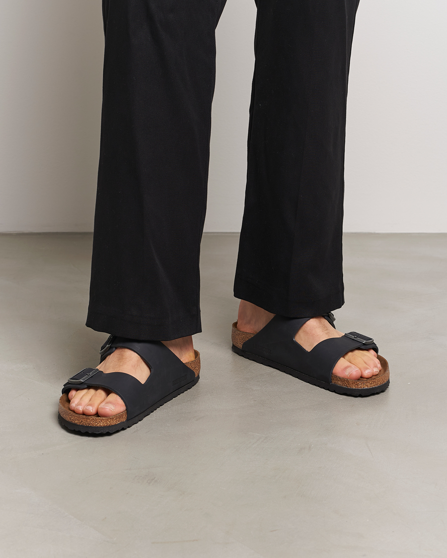 Herre | Sandaler & Hjemmesko | BIRKENSTOCK | Arizona Classic Footbed Black Oiled Leather