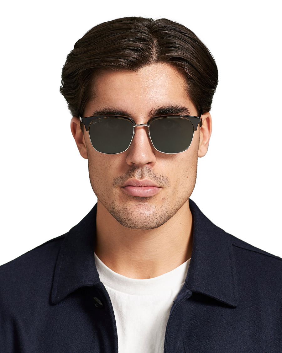 Herre | GUCCI GG0697S Sunglasses Havana/Green | Gucci | GG0697S Sunglasses Havana/Green