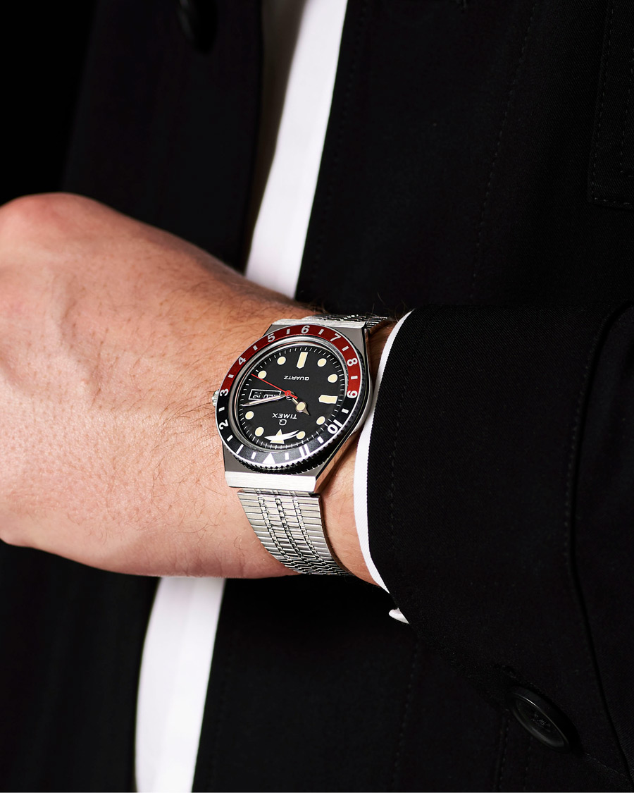 Herre | Timex Q Reissue 1979 Black/Red | Timex | Q Reissue 1979 Black/Red
