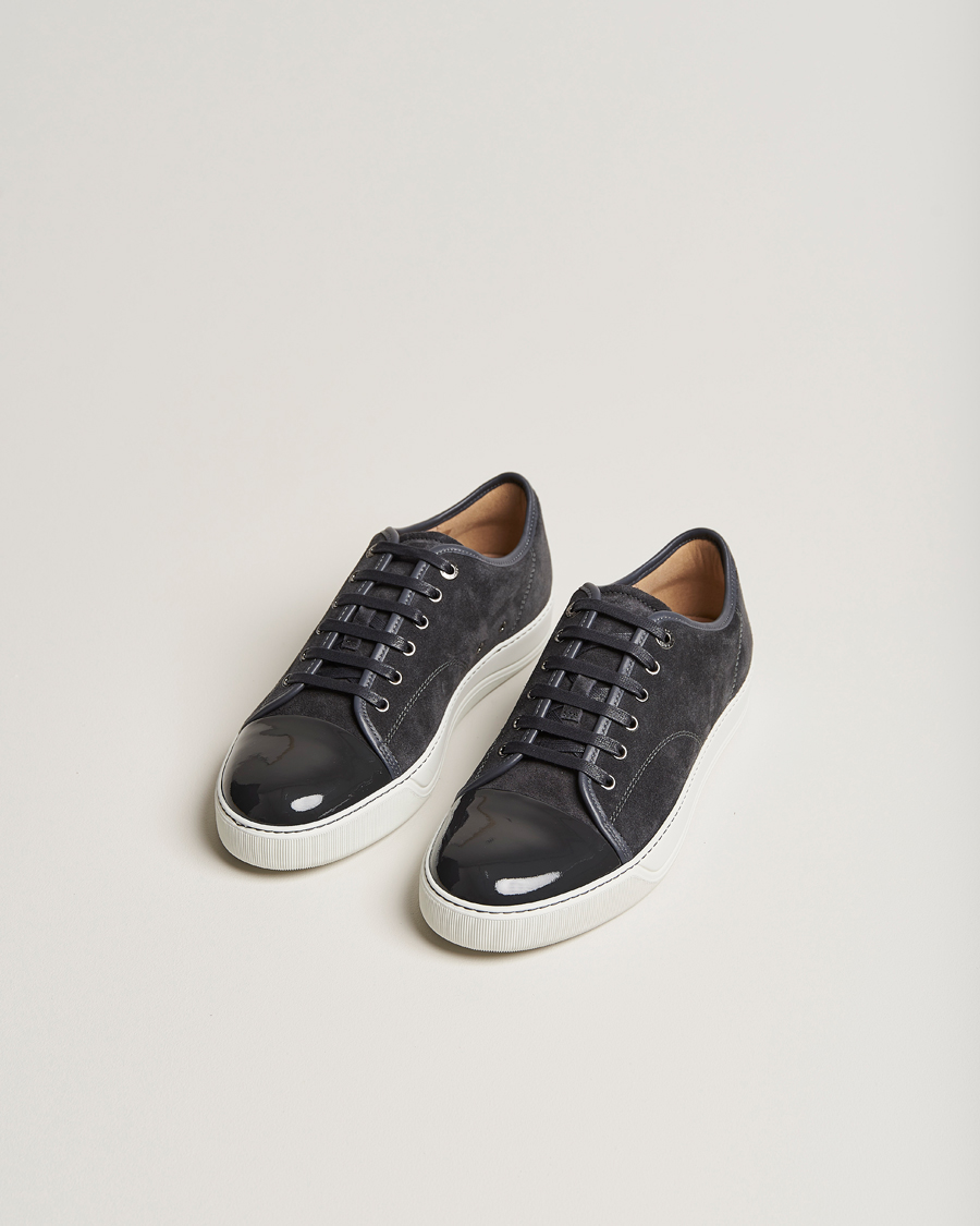Herre | Lanvin | Lanvin | Patent Cap Toe Sneaker Dark Grey