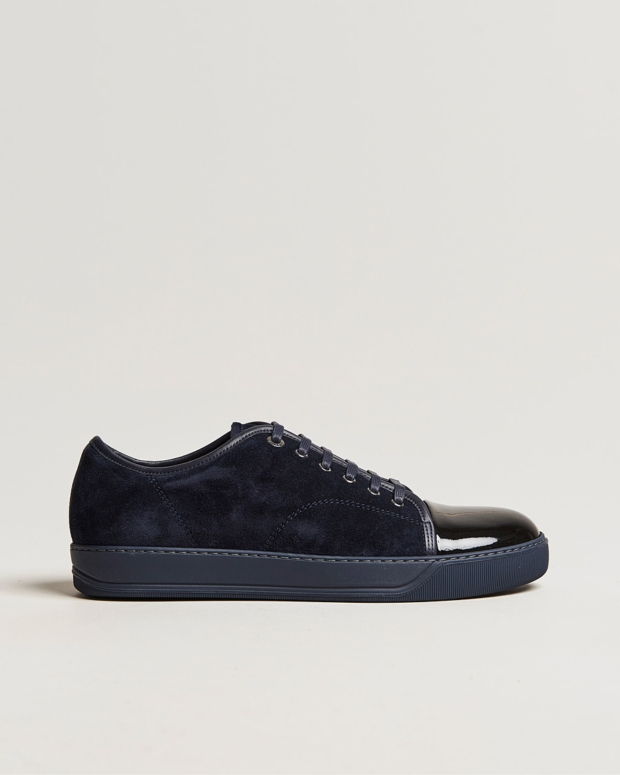 Herre | Lanvin Patent Cap Toe Sneaker Navy/Navy | Lanvin | Patent Cap Toe Sneaker Navy/Navy